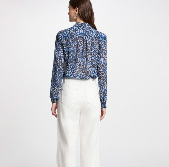 Chemise bleu femme