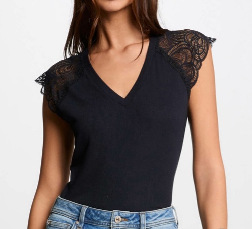 T-shirt marine femme