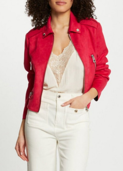 Blouson rose femme