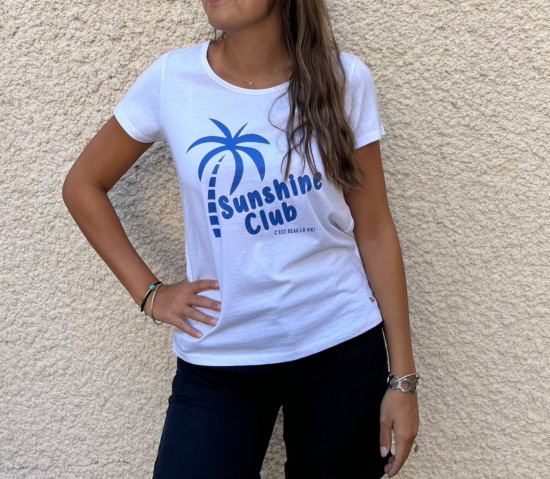 Tee-shirt blanc femme