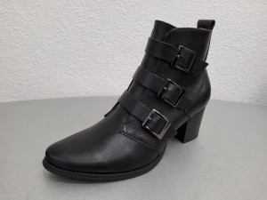 Bottines noires 3 boucles femme