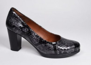 Escarpin cuir Losti python gris