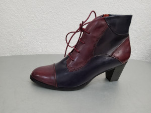 Bottines bordeaux cuir femme