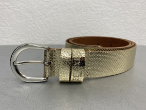 Ceinture brillante doré cuir femme