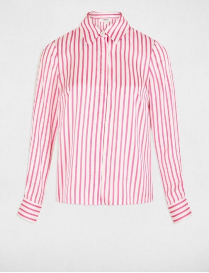 Chemise rayée rose femme