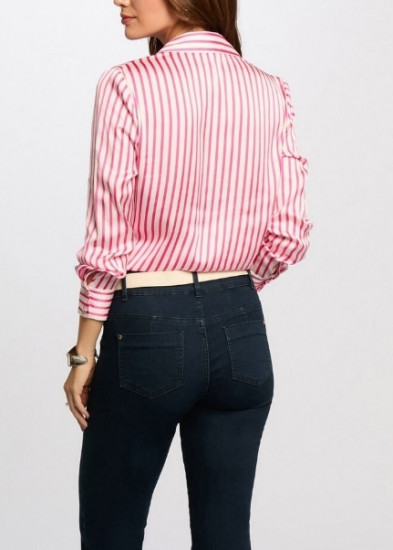 Chemise rayée rose femme