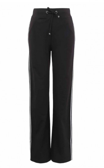 Pantalon jambe droite noir femme