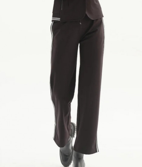 Pantalon jambe droite noir femme