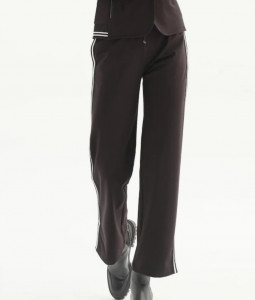 Pantalon jambe droite noir femme