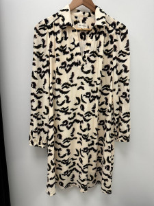 Robe fluide col V droite femme