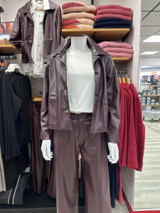 Veste en similicuir femme