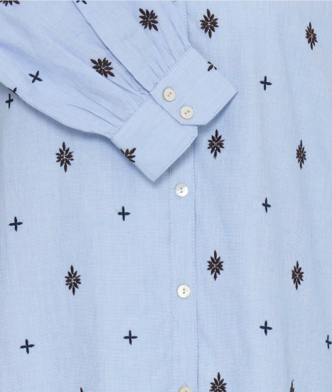 Chemise imprimée droite femme