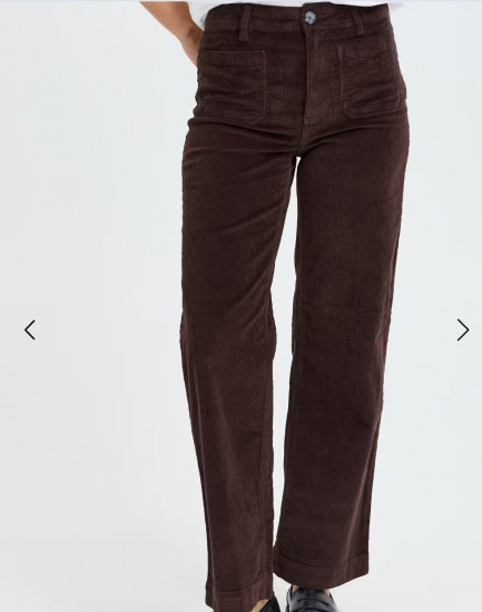 Pantalon en velours chocolat femme