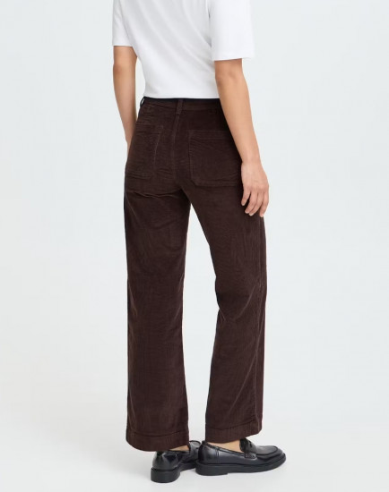 Pantalon en velours chocolat femme