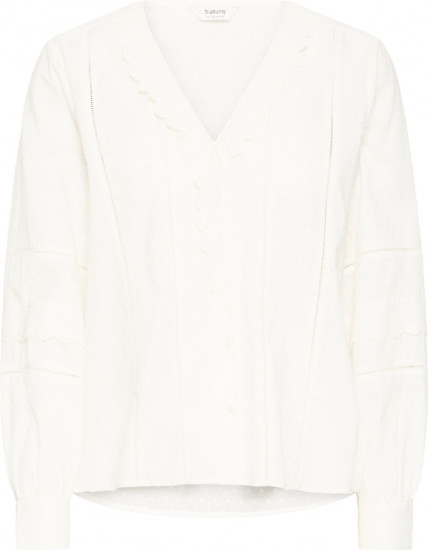 Chemisier à broderie blanc femme