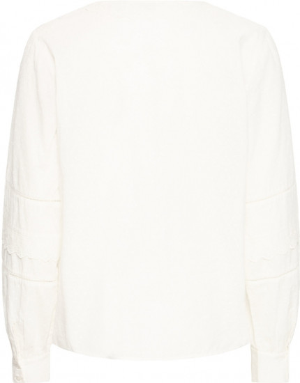 Chemisier à broderie blanc femme