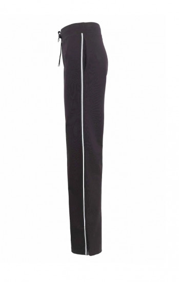 Pantalon jambe droite noir femme