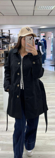 Trench noir femme