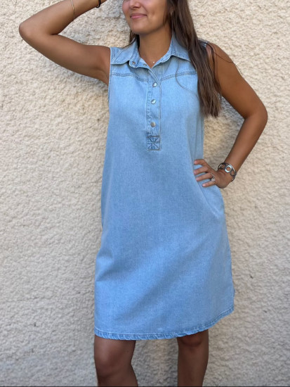 Robe courte en jean femme
