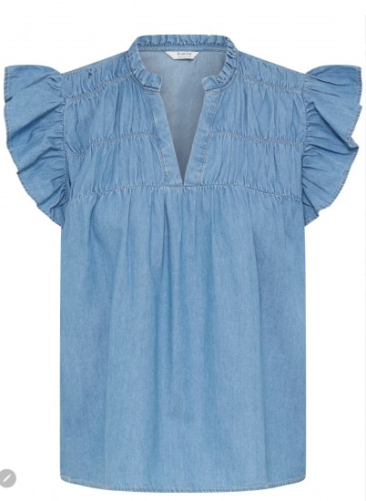 Blouse sans manche denim femme
