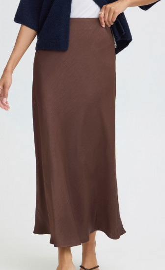 Jupe longue chocolat femme