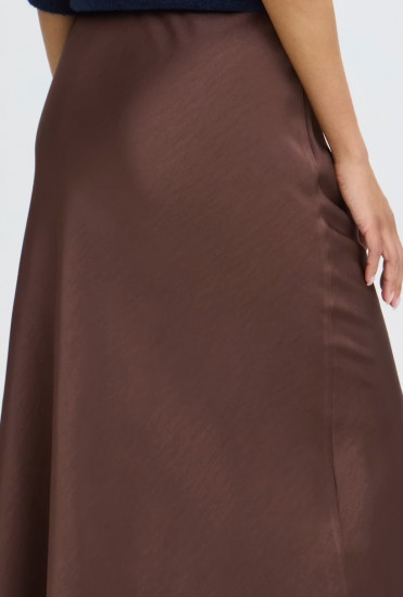 Jupe longue chocolat femme