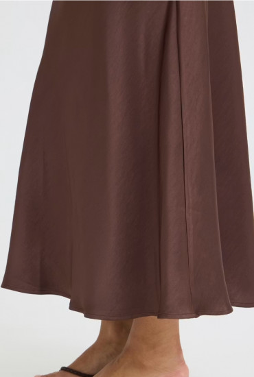 Jupe longue chocolat femme