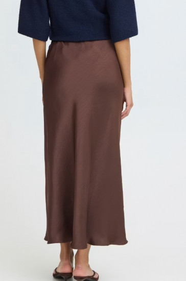 Jupe longue chocolat femme