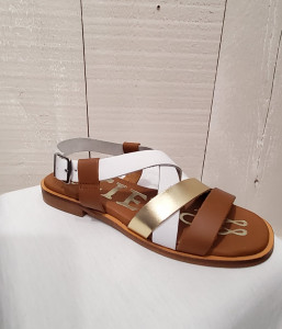 Nu-pieds plats blanc femme
