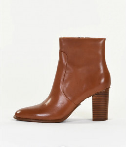 Bottines talon cognac femme