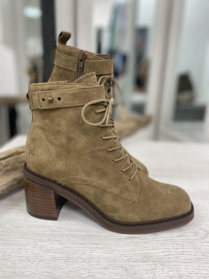 Boots taupe nubuck femme