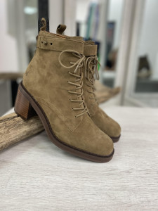 Boots taupe nubuck femme