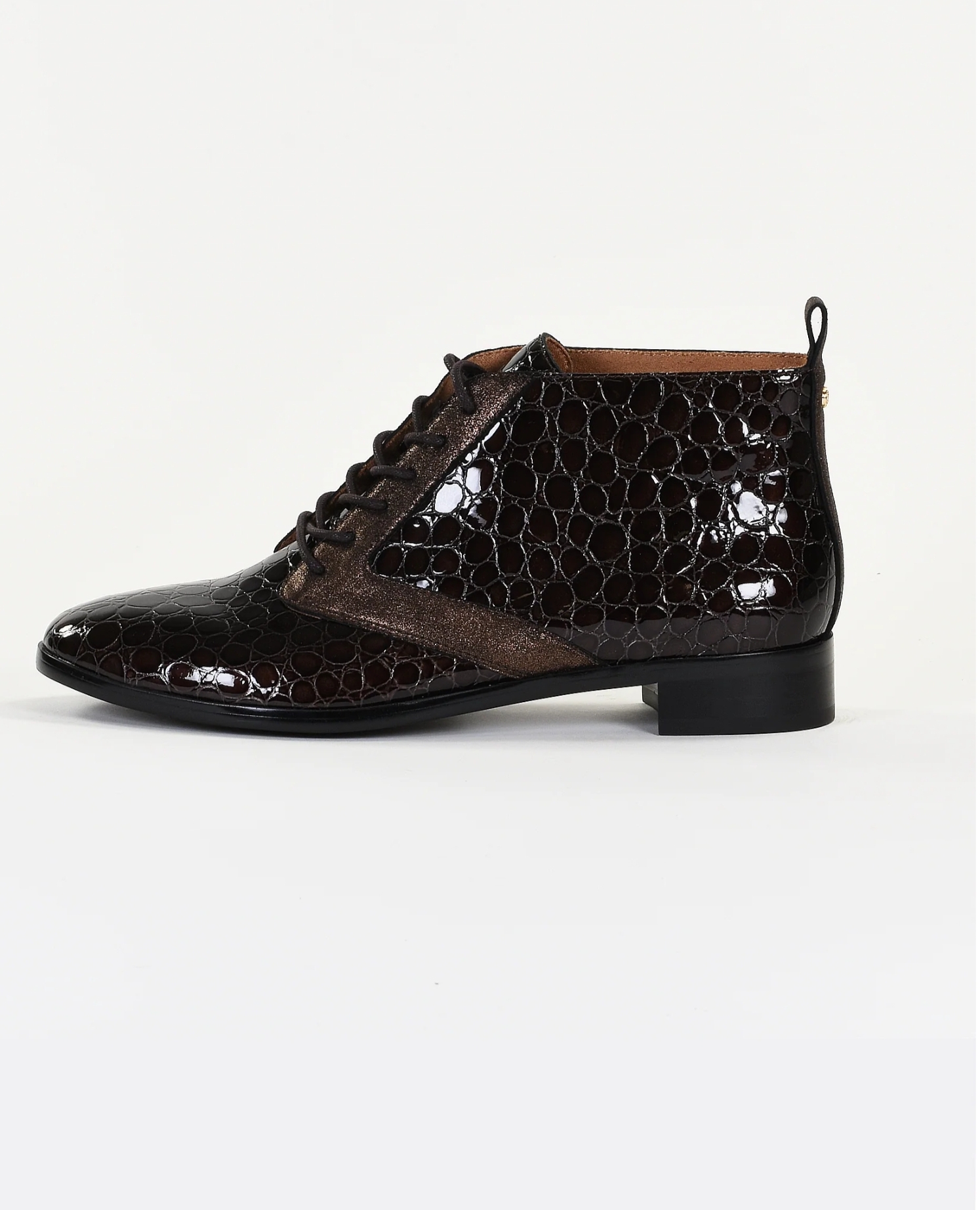 Derby marron a lacets femme