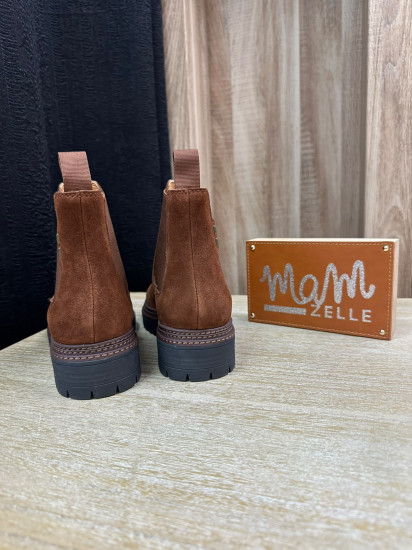 Bottines en nubuck chocolat femme