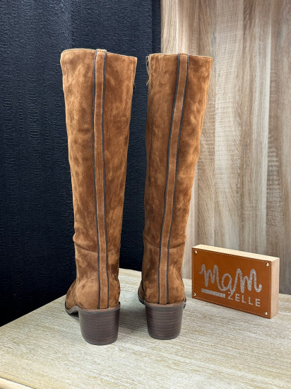 Bottes velours choco femme