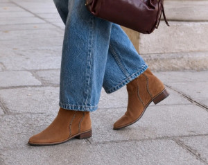 Bottines en nubuck femme