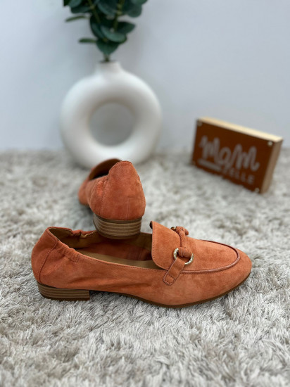 Mocassins daim terracotta femme