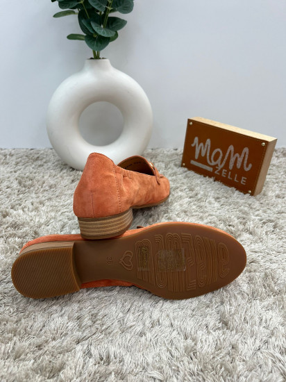 Mocassins daim terracotta femme