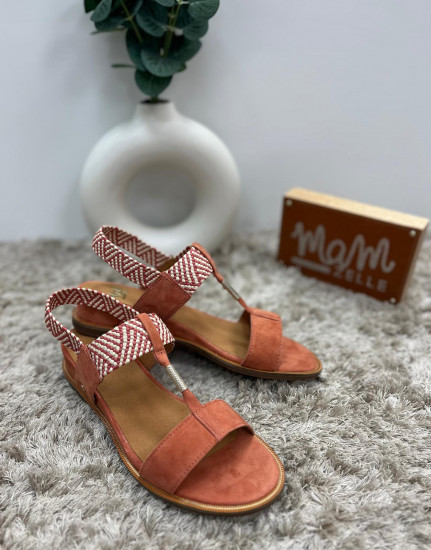 Nu-pieds terracotta femme
