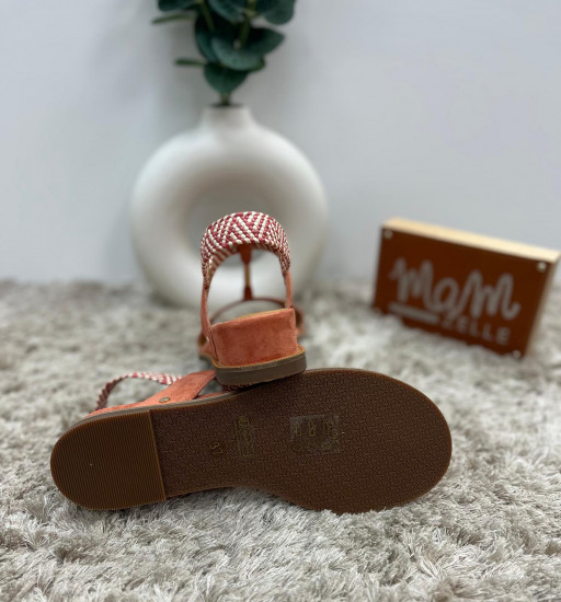 Nu-pieds terracotta femme
