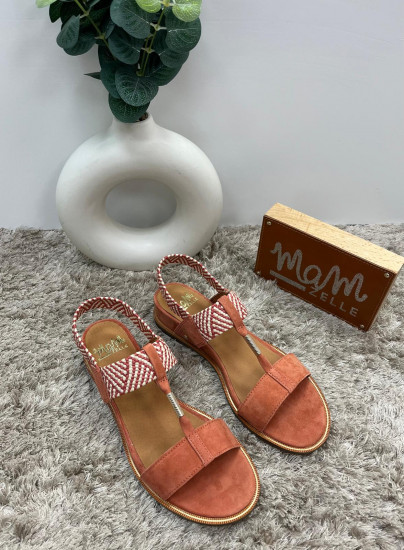 Nu-pieds terracotta femme