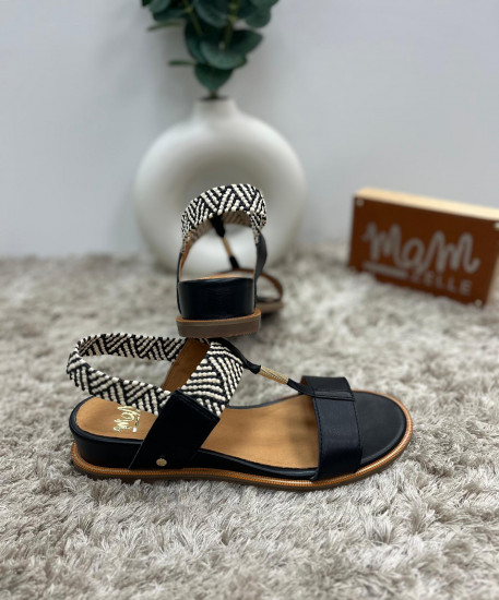 Nu-pieds noir femme