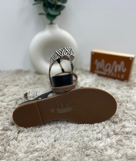 Nu-pieds noir femme