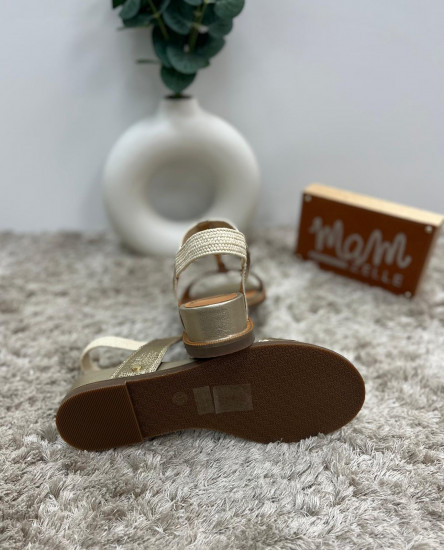 Nu-pieds platine femme