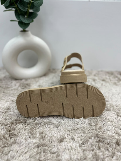 Claquettes beige femme