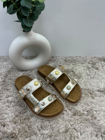 Claquettes platine femme