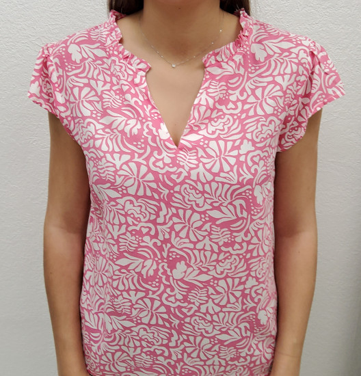 Blouse sans manche rose femme