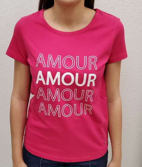 Tee shirt rose femme