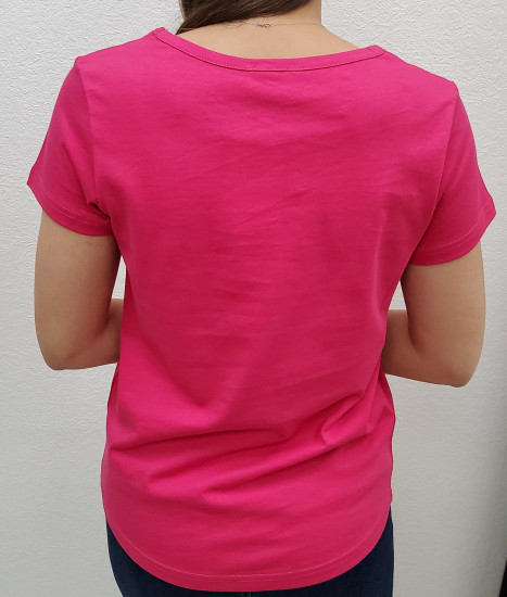 Tee shirt rose femme