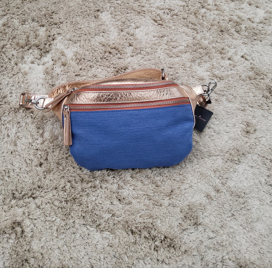 Sac banane cuir bimatière